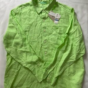 Tommy Bahama Men’s Long-Sleeve Linen Shirt - Glowing Green - XL NWOT